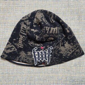 FMF men's os Reverisble beanie Gothic y2k Skull Cap